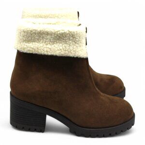 Bella Vita Brown Cable Lug Boot Ankle